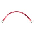 Remington Industries Marine Battery Cable, 4 AWG Gauge, Tinned Copper w/ Red PVC, 12" Length, 3/8" Lugs 4-3MBCRED12